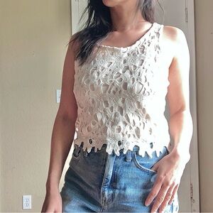 Xhilaration crochet backless blouse